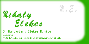 mihaly elekes business card